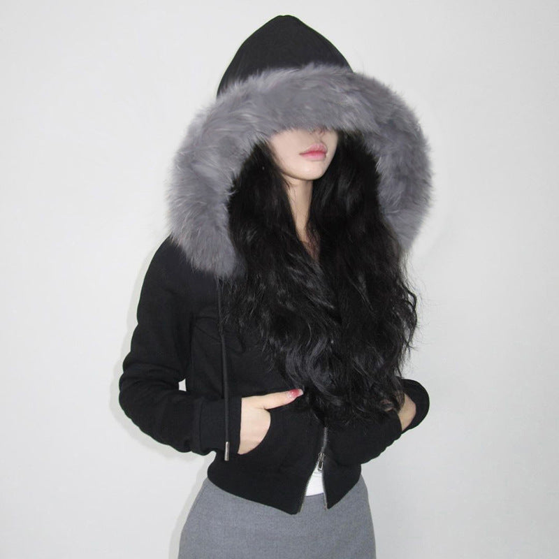 Women nan tailored bomber jacket with wide ribbed waistband, two slanted pockets and decorative zipper details Mune Fashion