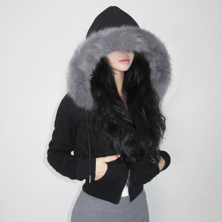 Women nan tailored bomber jacket with wide ribbed waistband, two slanted pockets and decorative zipper details Mune Fashion
