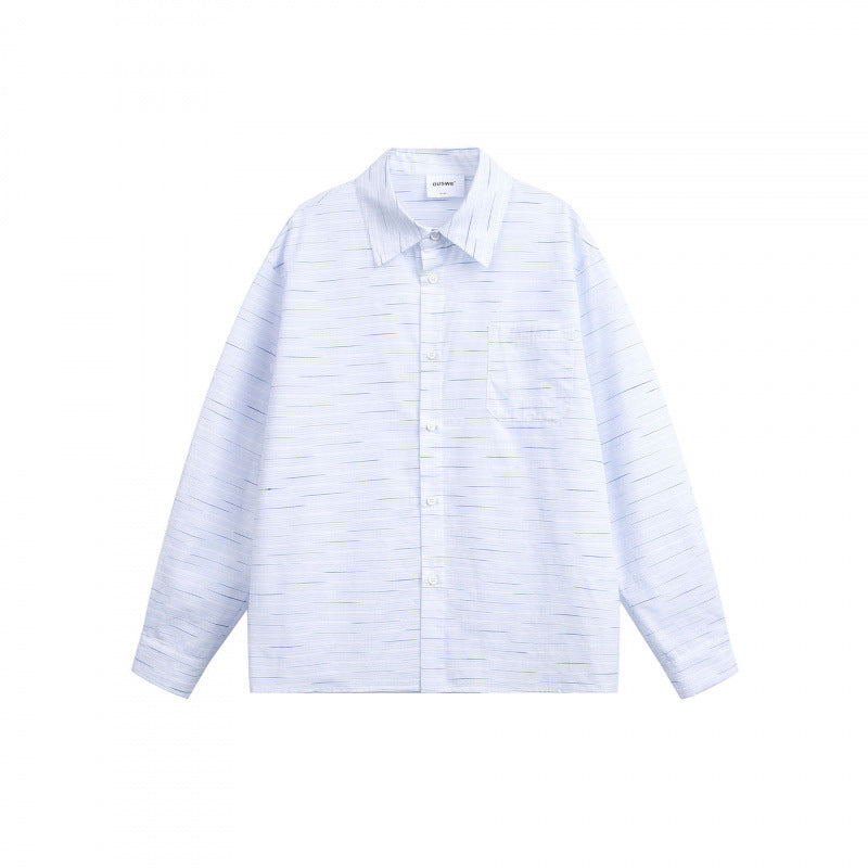 Unisex Loose Overshirt Shirt made of cotton blend with chest pocket and continuous button placket Mune Fashion