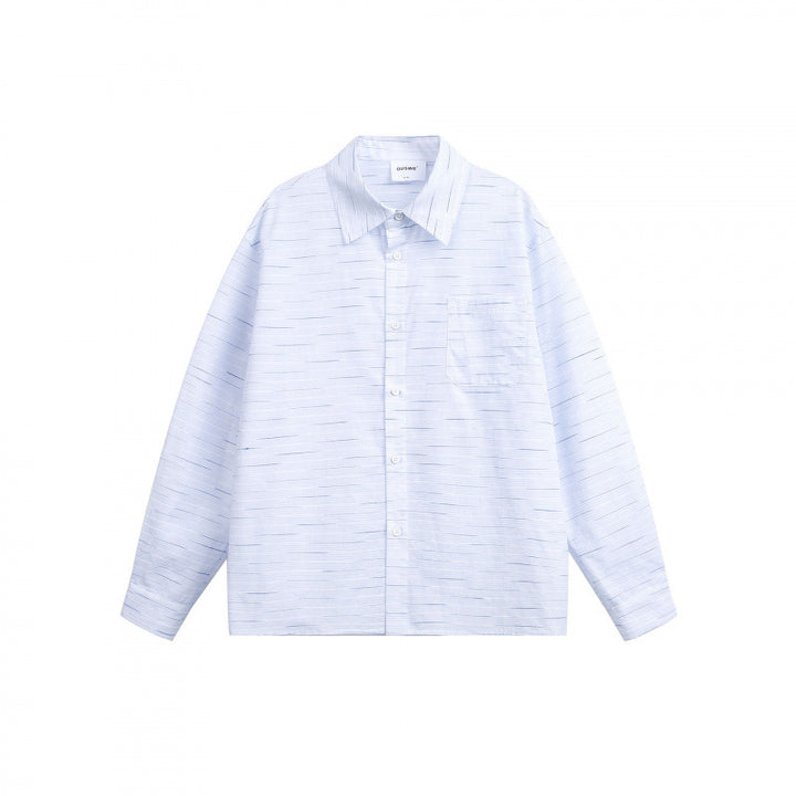 Unisex Loose Overshirt Shirt made of cotton blend with chest pocket and continuous button placket Mune Fashion