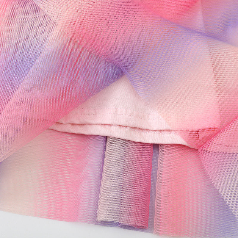 Girls Tulle Dress with Ballerina Motif Mune Fashion