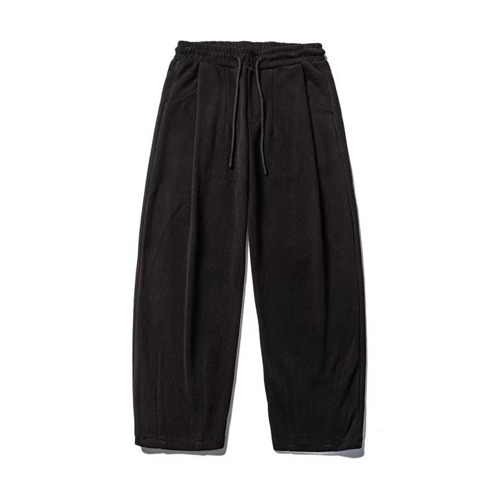 Men's Casual Sweatpants with High Elastic Waistband, Drawstring and Light Tapered Cut Mune Fashion