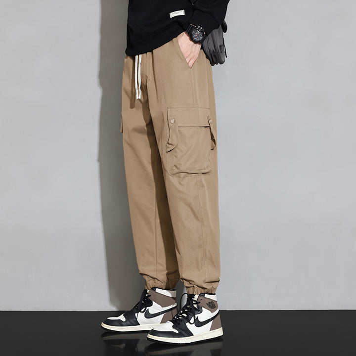 Men's cargo jogging pants with multi-pocket design, drawstring and elastic leg cuffs Mune Fashion