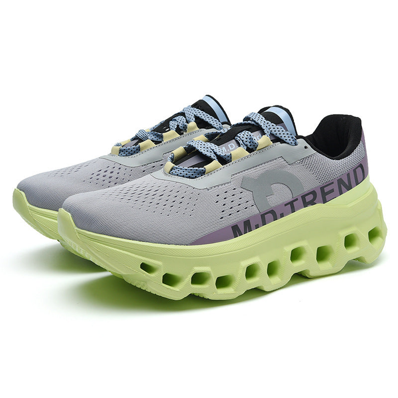 Unisex innovative hollow chamber platform sneaker with ultra-light mesh sole and seamless mesh upper Mune Fashion