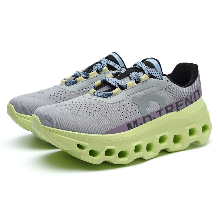 Unisex innovative hollow chamber platform sneaker with ultra-light mesh sole and seamless mesh upper Mune Fashion