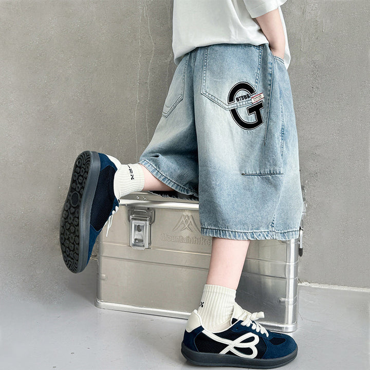 Boys Denim Shorts with Casual Cut Mune Fashion