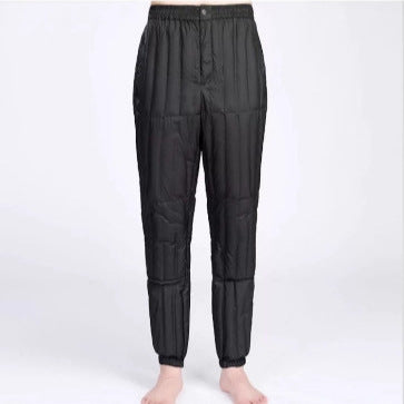 Women's Quilted Thermal Pants with Elastic Waistband and Light Thermal Lining Mune Fashion