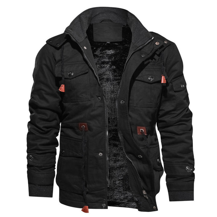Men's Insulated Canvas Utility Parka with Teddy Fleece Lining and Multiple Pockets Mune Fashion