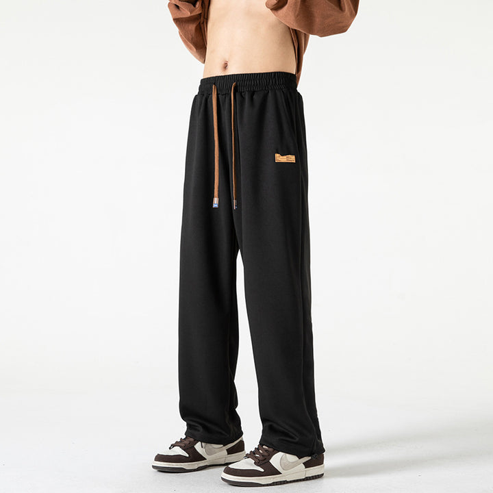 Men's Lounge Jogging Pants in Oversized Street Style with Extra Wide Leg and Drawstring Mune Fashion