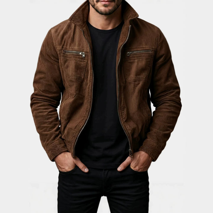 Men's Fashion Transitional Utility Jacket with Zipper