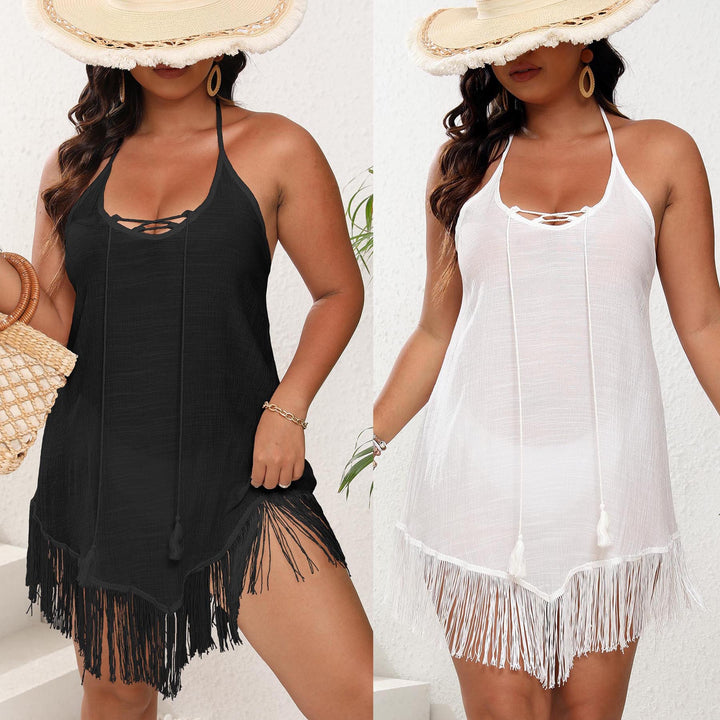 Women's airy beach cover-up with fringes Mune Fashion 1779787856