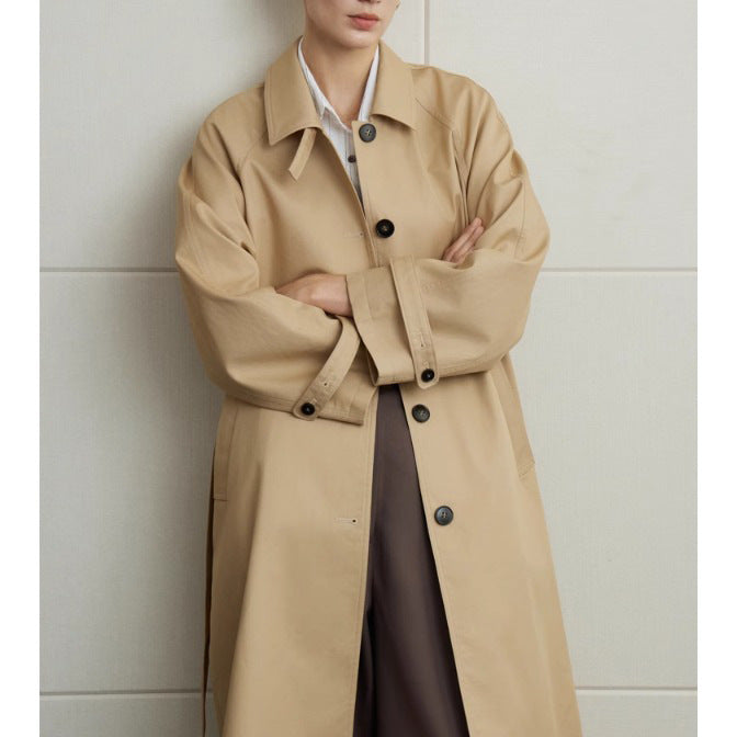 Ladies elegant trench coat with belted waist Drune