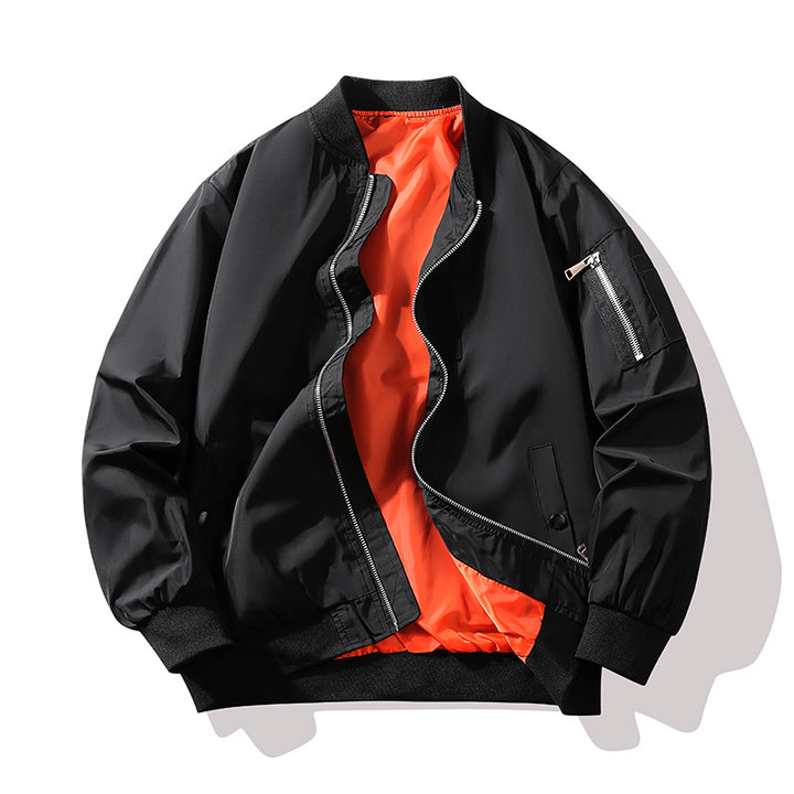 Men's fashionable bomber jacket with high collar and practical zip pockets Mune Fashion