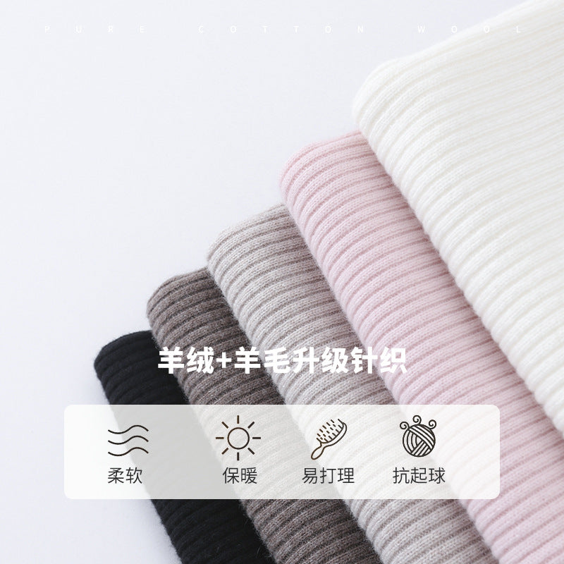 Women Fine Ribbed Stand Collar Sweater with Slim-Fit Silhouette Mune Fashion