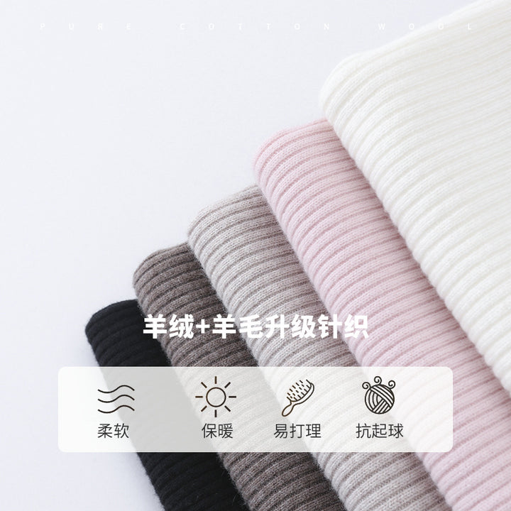 Women Fine Ribbed Stand Collar Sweater with Slim-Fit Silhouette Mune Fashion