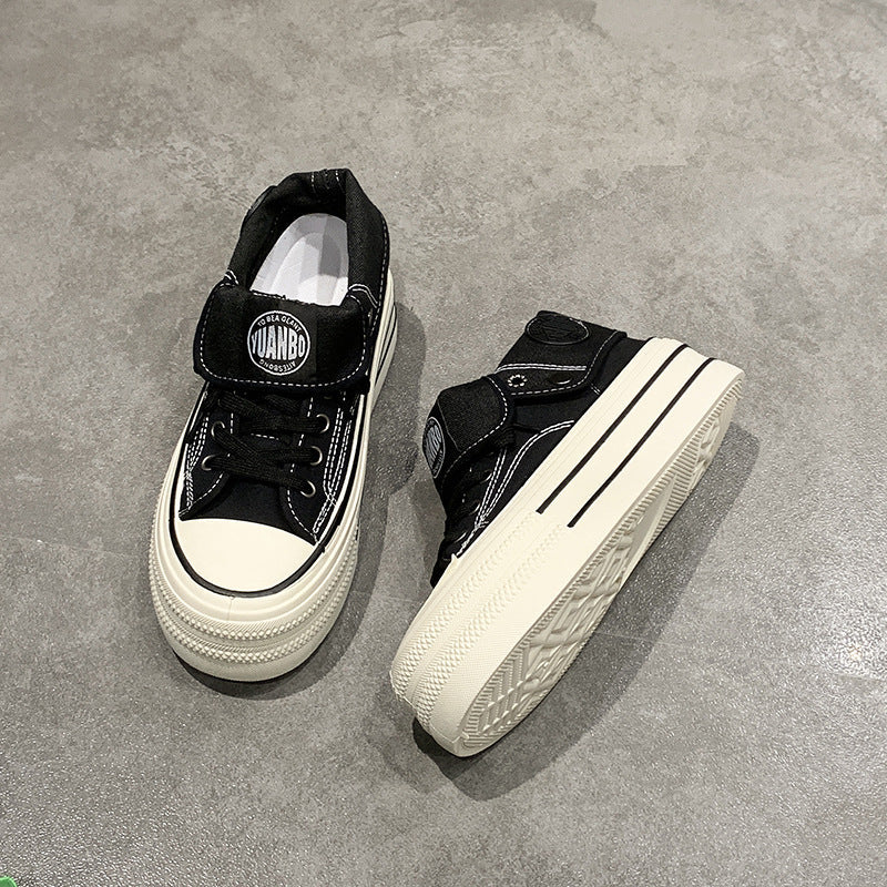 Ladies High-Top Sneakers with fashionable platform and adjustable ankle strap Mune Fashion