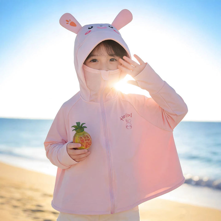 Girl multifunctional sun jacket with integrated hood Mune Fashion
