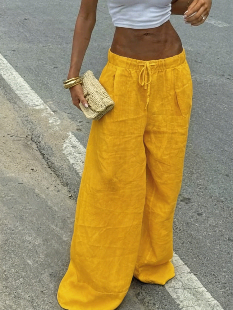 Women wide linen pants Mune Fashion