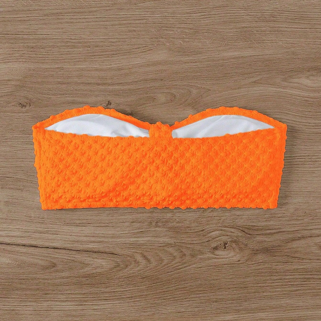 Women's bandeau bikini top with textured surface Mune Fashion