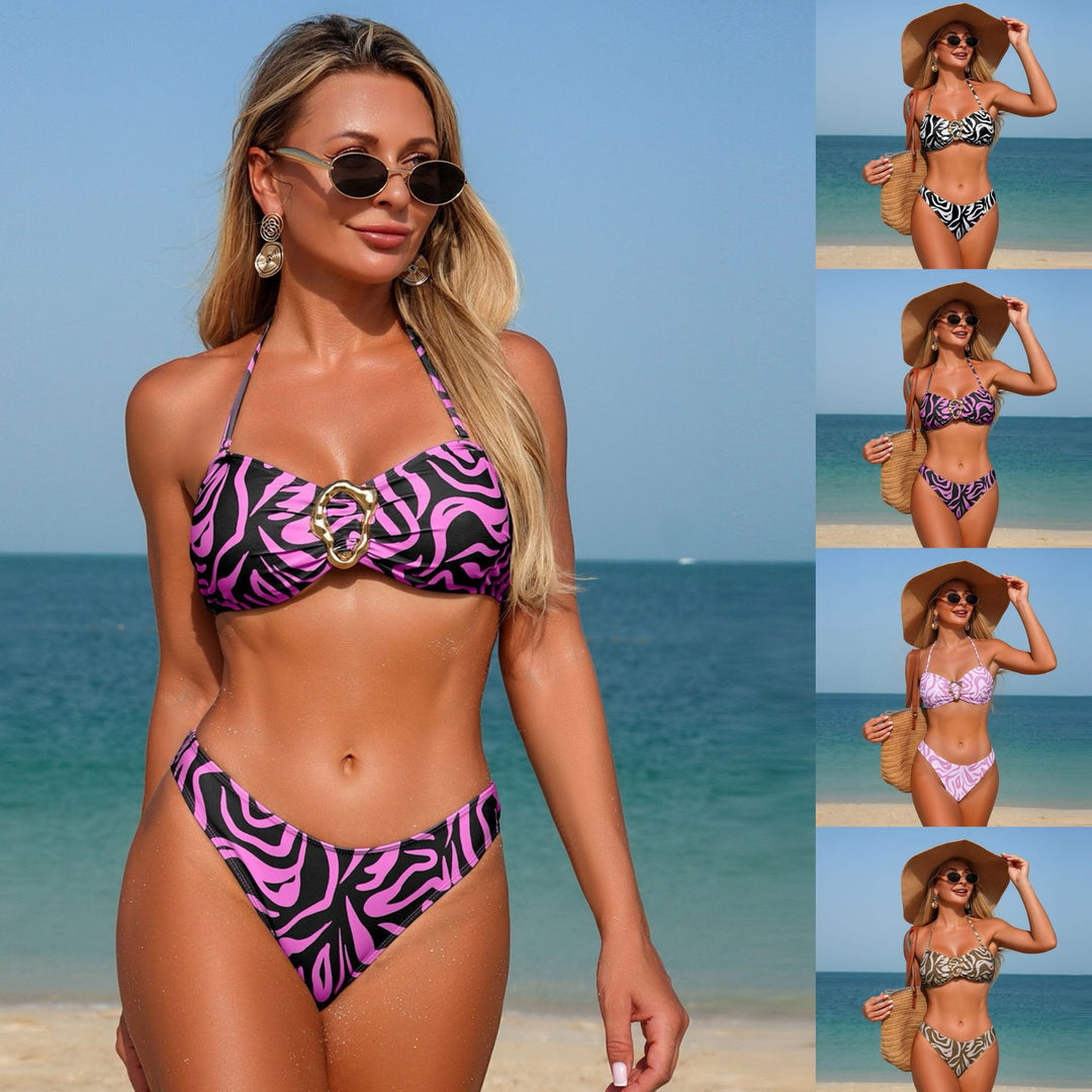 Women's Triangle Bikini with Fashionable Ring Details Mune Fashion