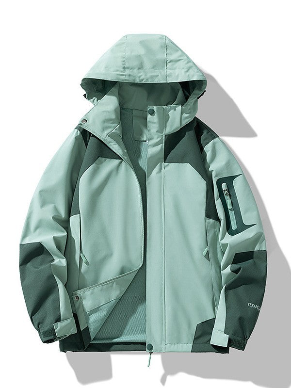 Men's Technical Outdoor Softshell Jacket with Hood, Arm Pocket and Mesh Lining Mune Fashion