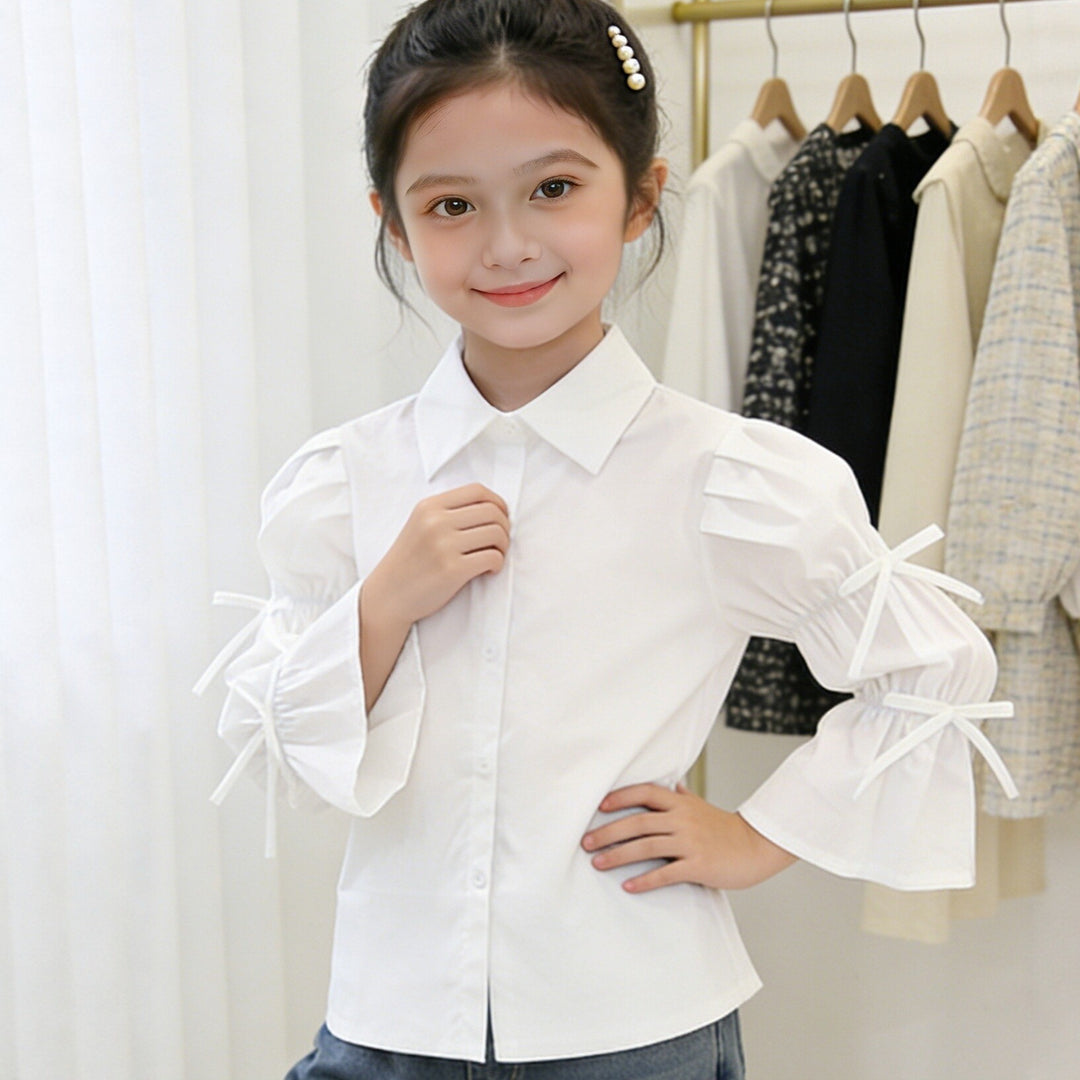Girls blouse with creative ruffle details Mune Fashion