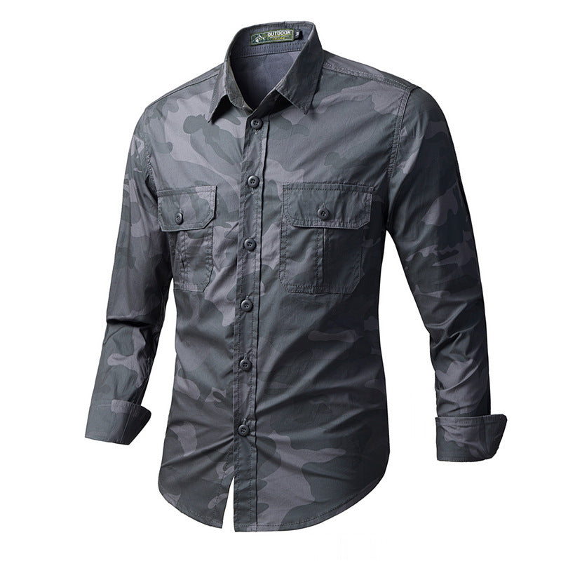 Men's nan Field Shirt made of technical ripstop with double reinforced chest pockets and ergonomic cut Mune Fashion