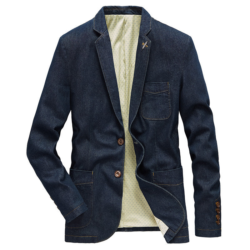 Men's Stylish Denim Blazer Jacket Mune Fashion