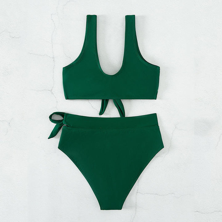 Women's High-Waisted Bikini Set with Ties Mune Fashion