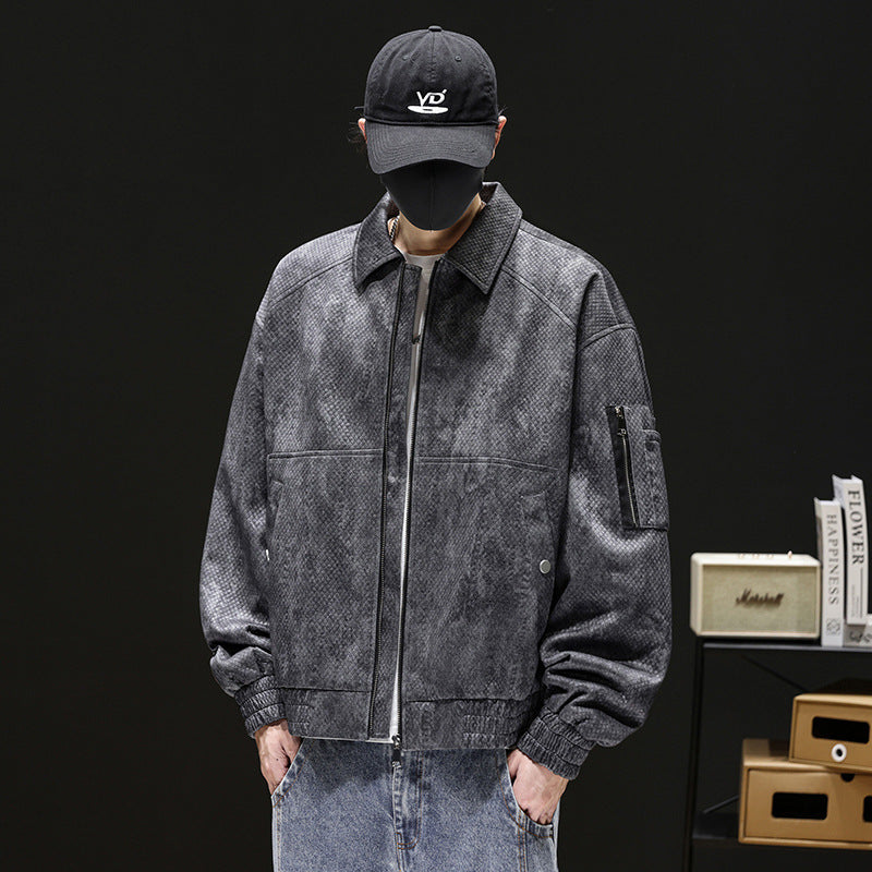 Men's Trendy Bomber Jacket with Innovative Pockets