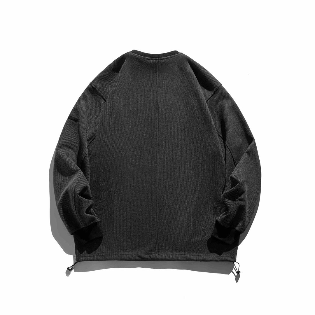 Men's ribbed sweatshirt with drawstring and raglan sleeves Mune Fashion