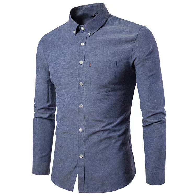 Men's tailored Oxford shirt with button-down collar and chest pocket Mune Fashion