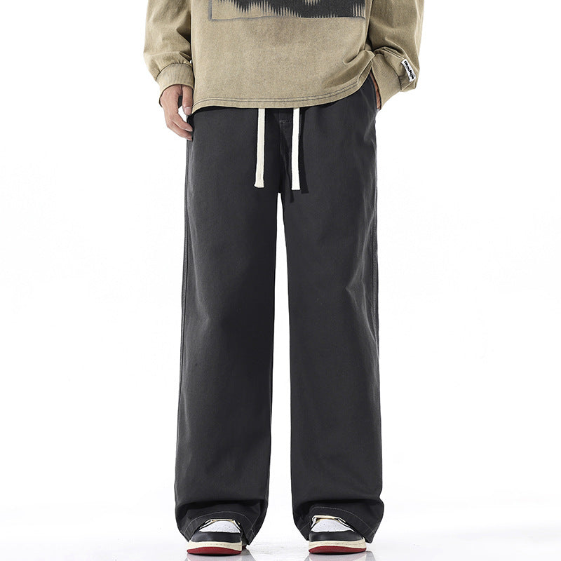 Men's loose comfort-fit cotton blend joggers with drawstring Mune Fashion