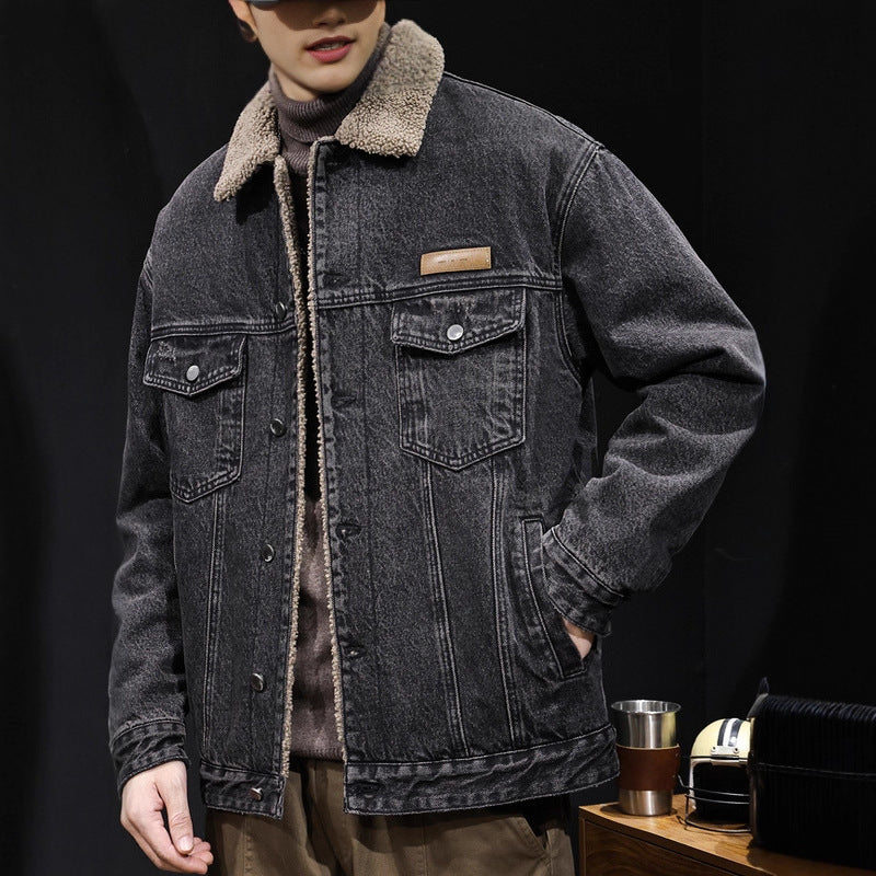 Men's Casual Denim Jacket with Teddy Lining Mune Fashion