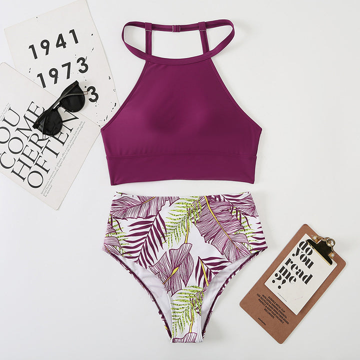 Women's bikini set with high-cut bottoms and sporty top Mune Fashion