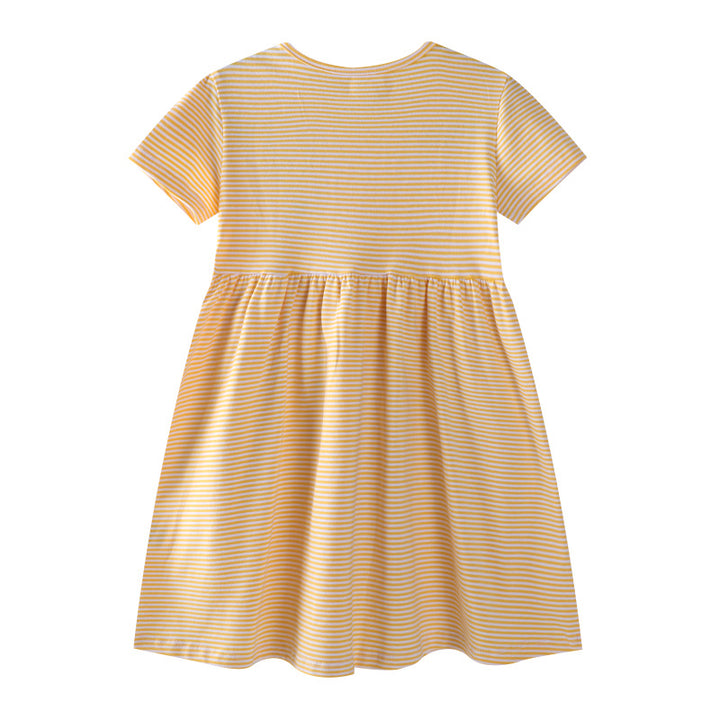 Girls casual dress withlovely duck appliqués Mune Fashion