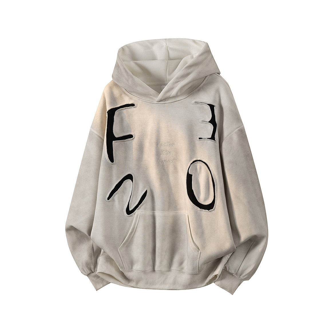 Unisex Oversize Hoodie with handwritten graphic print, kangaroo pocket & ribbed hem Mune Fashion
