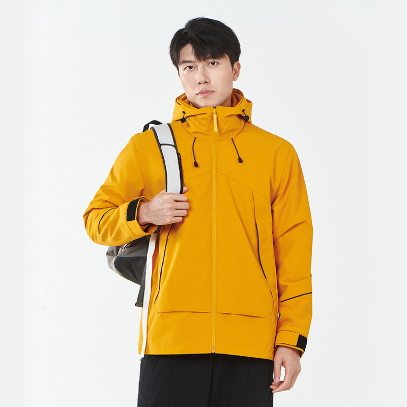 Women's Lightweight Wind and Water Repellent Softshell Trekking Jacket with Adjustable Hood Mune Fashion