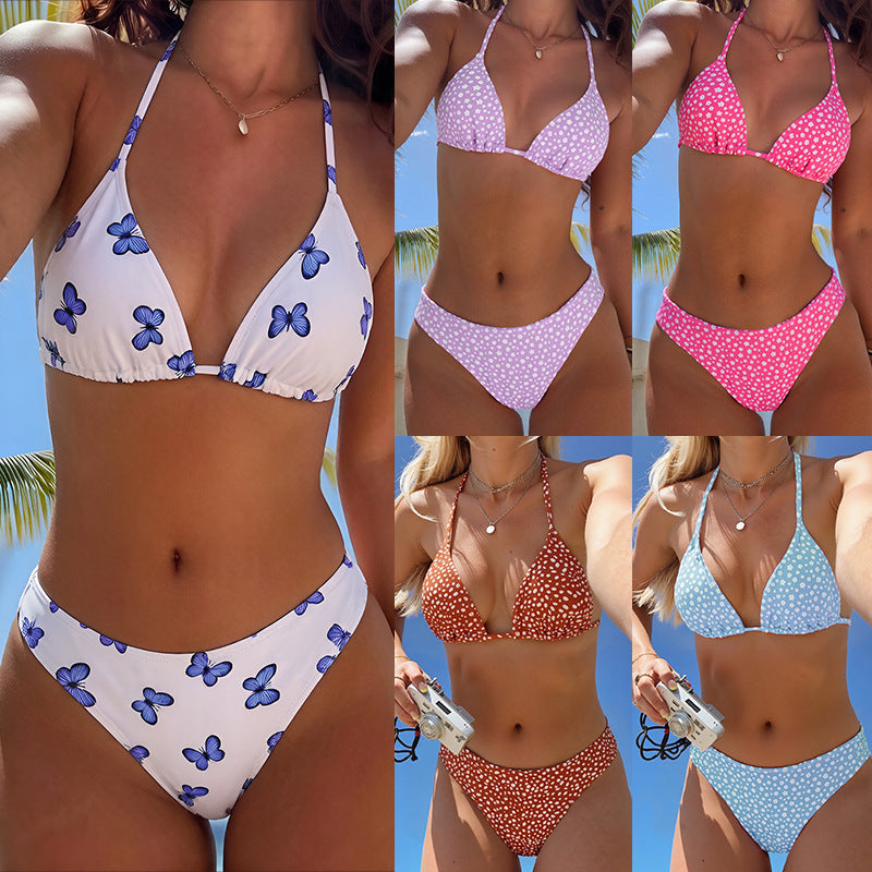 Women's triangle bikini with floral pattern Mune Fashion