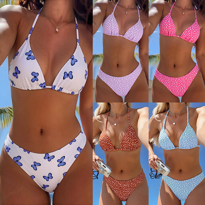 Women's triangle bikini with floral pattern Mune Fashion