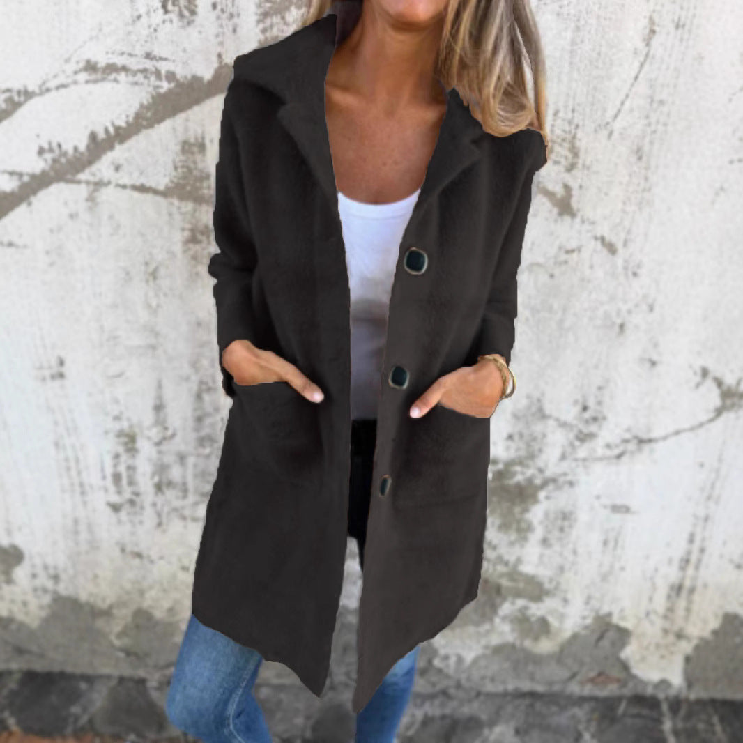 Women Elegant Longer Cut Short Coats Mune Fashion