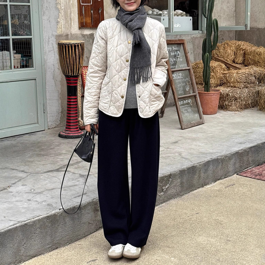Ladies transitional jacket with quilted design Mune Fashion