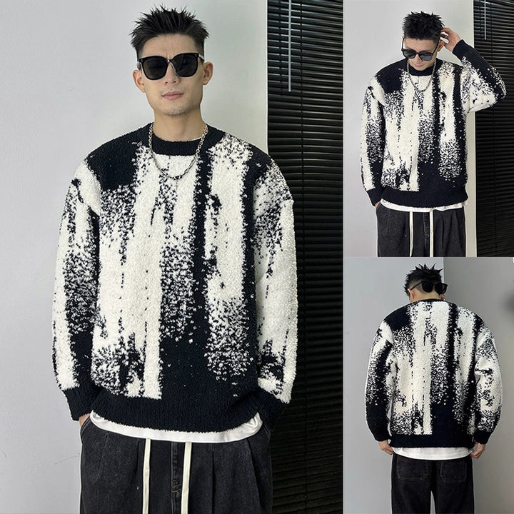 Men's Fashionable Chunky Knit Sweater with Graphic Pattern Mune Fashion