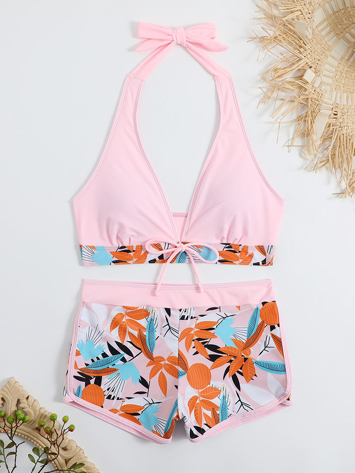 Women's Sporty Bikini Set with Concealed Belly Mune Fashion