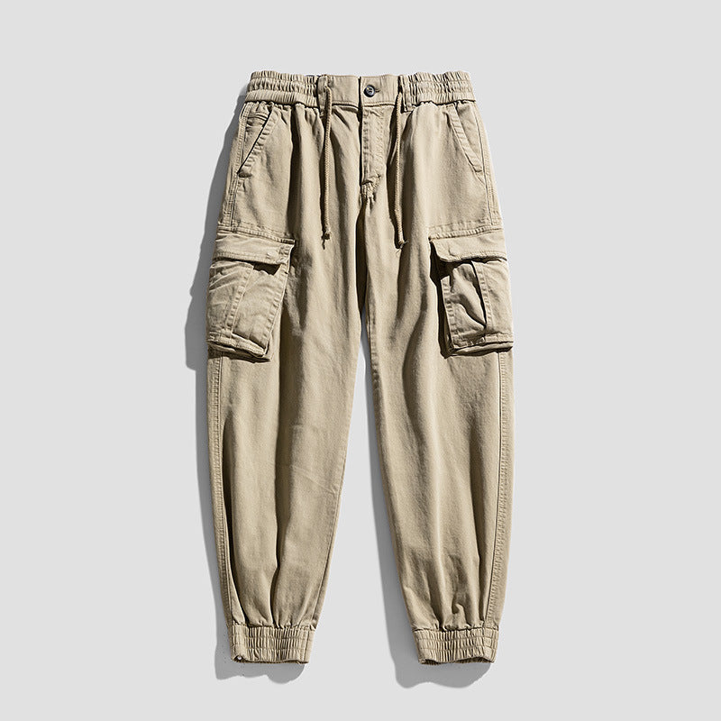 Men's Urban Utility Relaxed-Fit Cargo Jogging Pants with Drawstring and Multiple Pockets Mune Fashion