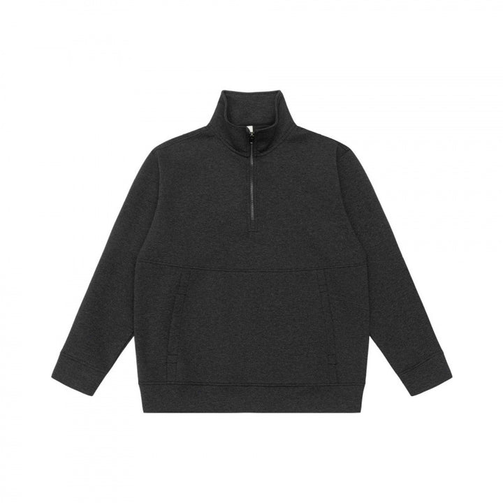 Unisex Oversize Sweatshirt with half zip, stand-up collar and kangaroo pocket Mune Fashion