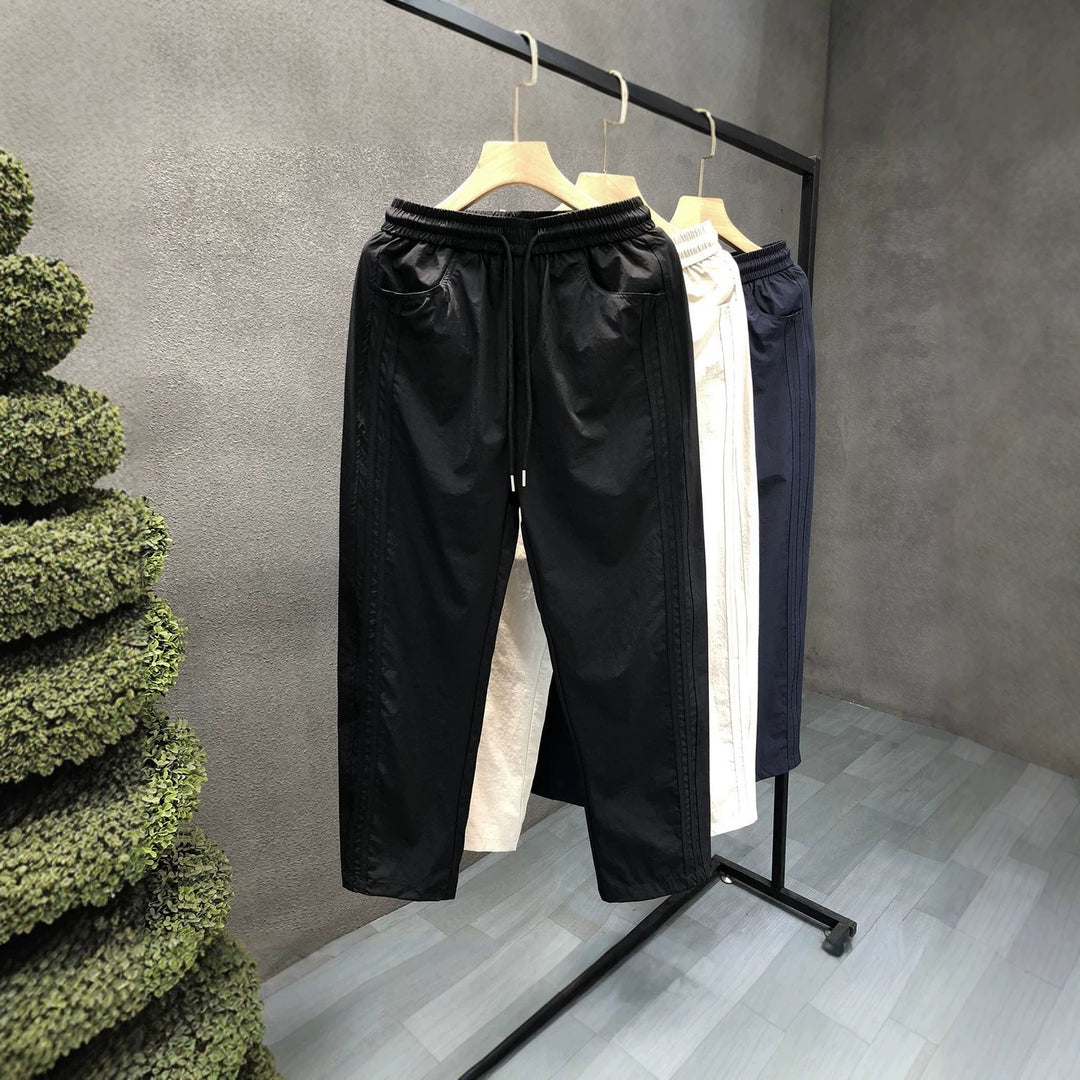 Men's Sporty Casual Pants with Elastic Waistband Mune Fashion