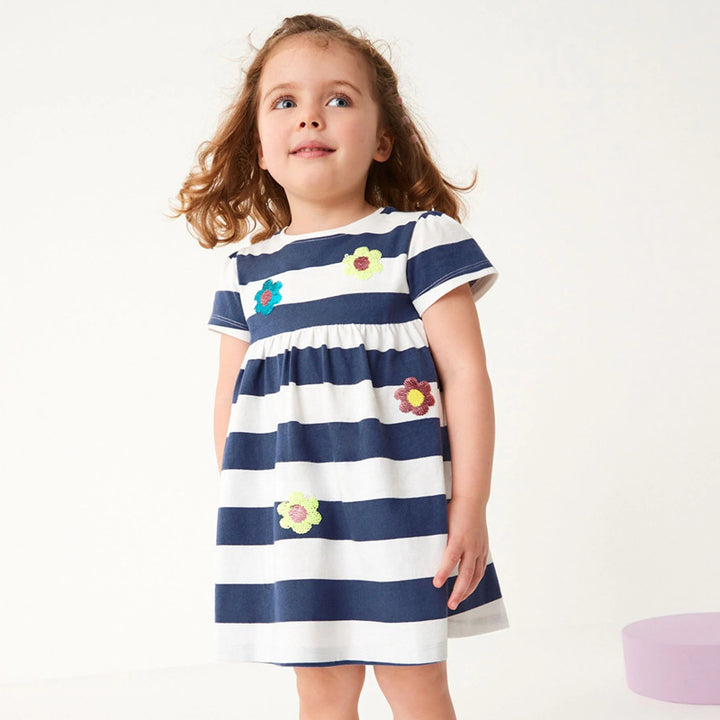 Girl's casual light striped dress Mune Fashion