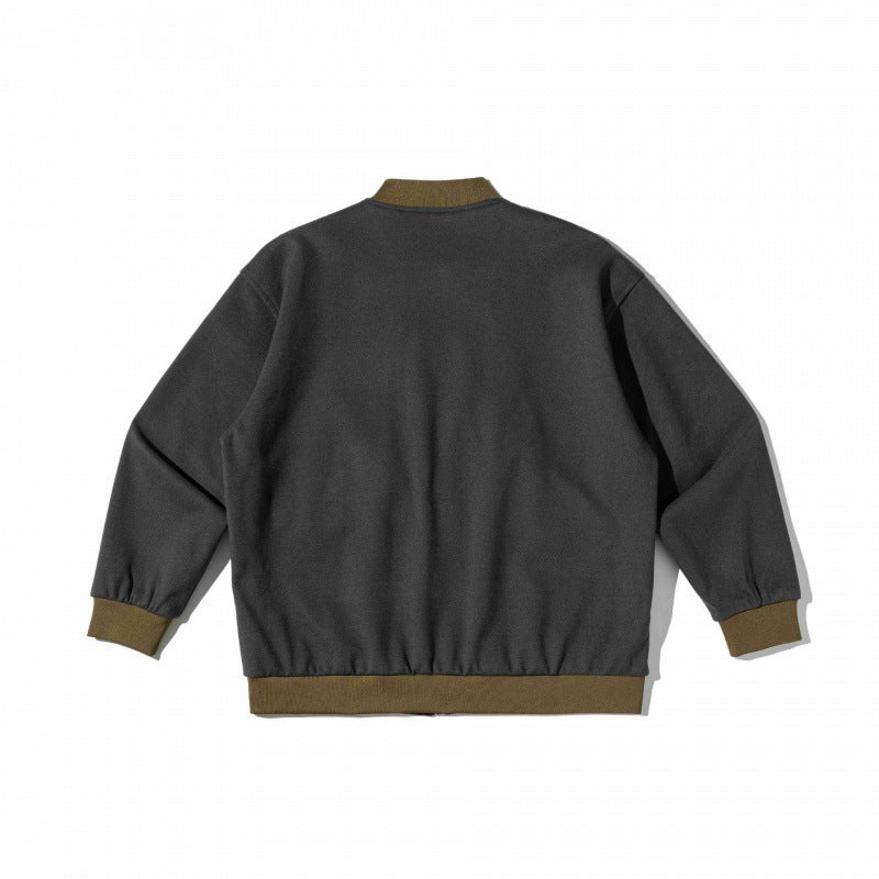 Unisex Oversize-Utilitarian Bomber Jacket with Flap Pockets, Vertical Zippers, and Ribbed Finishes Mune Fashion