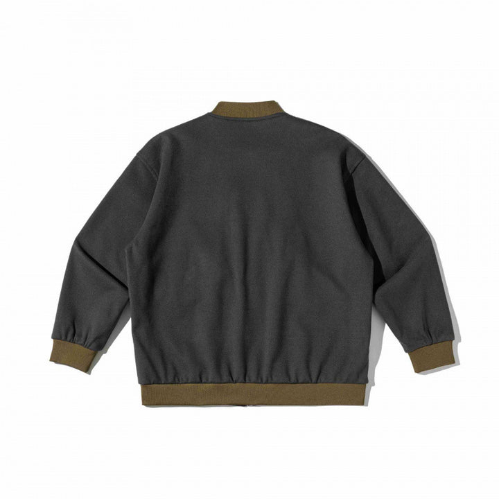 Unisex Oversize-Utilitarian Bomber Jacket with Flap Pockets, Vertical Zippers, and Ribbed Finishes Mune Fashion